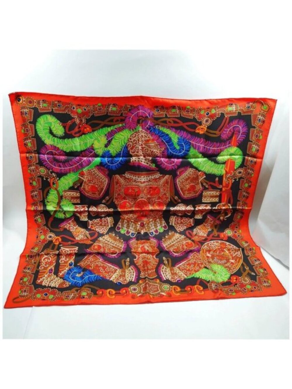 Hermes Chocs en Plumes Carré 90 Silk Scarf - Picture 2 of 10